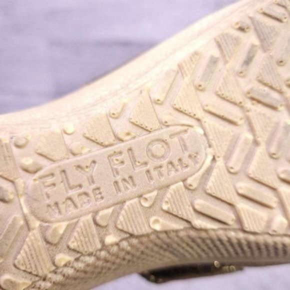 Fly Flot Metallic Wedge Slide Sandal Gold sz 38 IT Women's sz 6.5 US - Picture 8 of 10